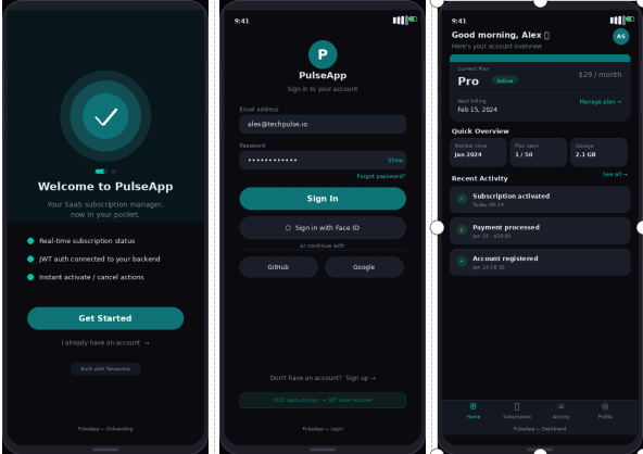 PulseApp — React Native mobile app